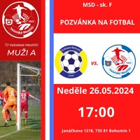 Pozvánka na fotbal: FK Bospor Bohumín - TJ Valašské Meziříčí, neděle 26. 5. v 17:00