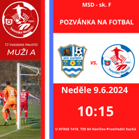 Pozvánka na fotbal: MFK Havířov - TJ Valašské Meziříčí, neděle 9. 6. v 10:15